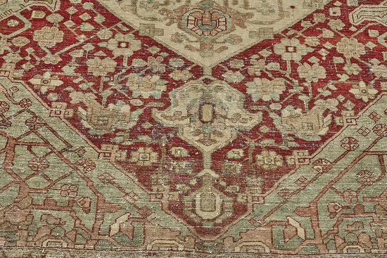 7x9 Antique Persian Heriz Rug - 50076