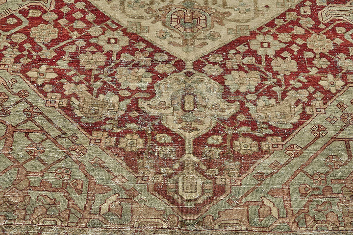 7x9 Antique Persian Heriz Rug - 50076