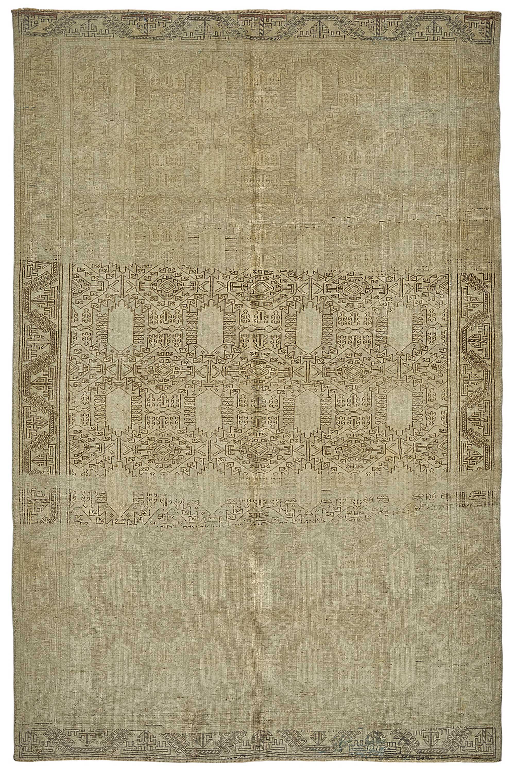 7x10 Antique Persian Bijar Rug - 50077