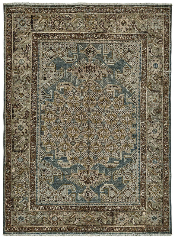 4x6 Antique Persian Heriz Rug - 50082
