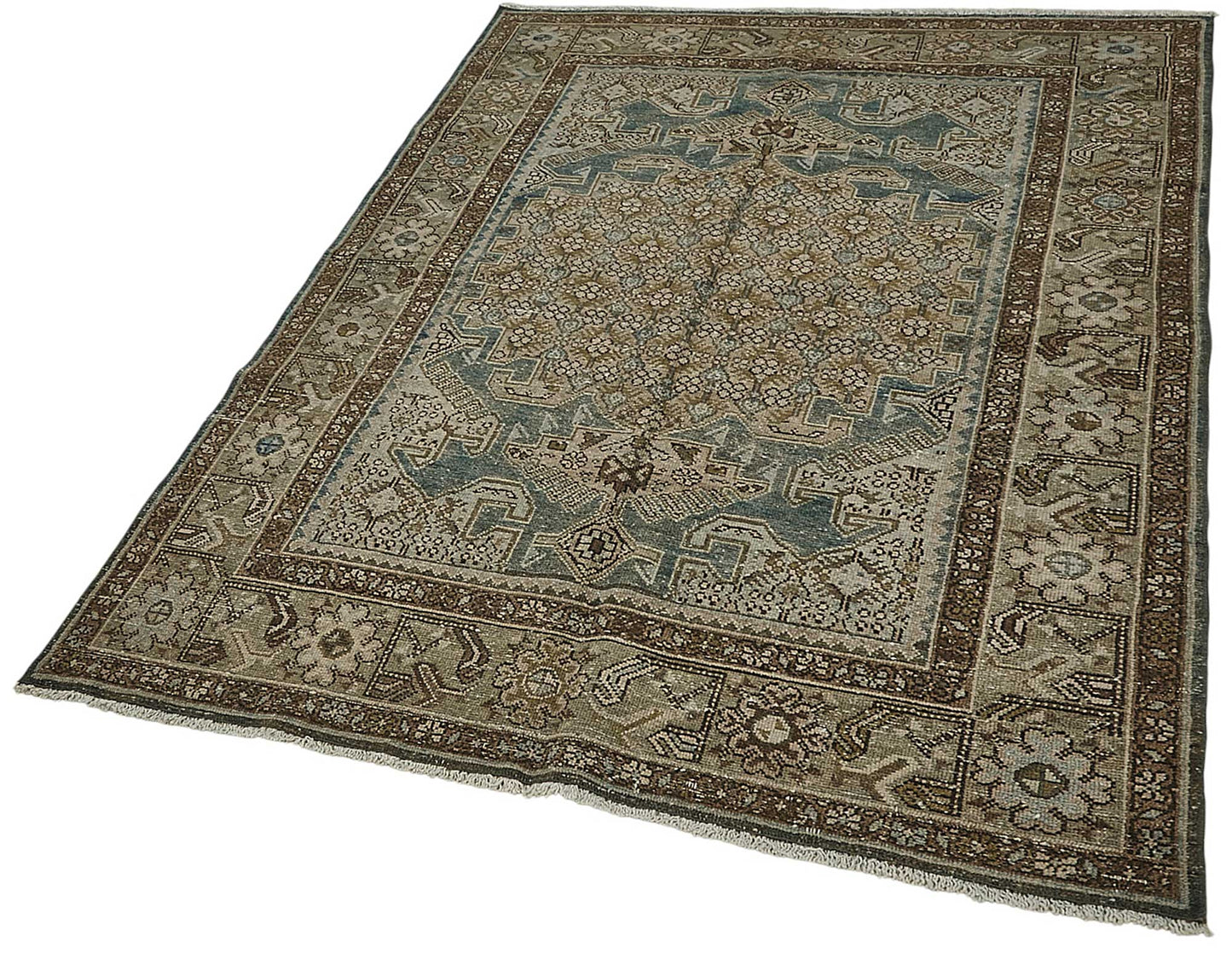 4x6 Antique Persian Heriz Rug - 50082