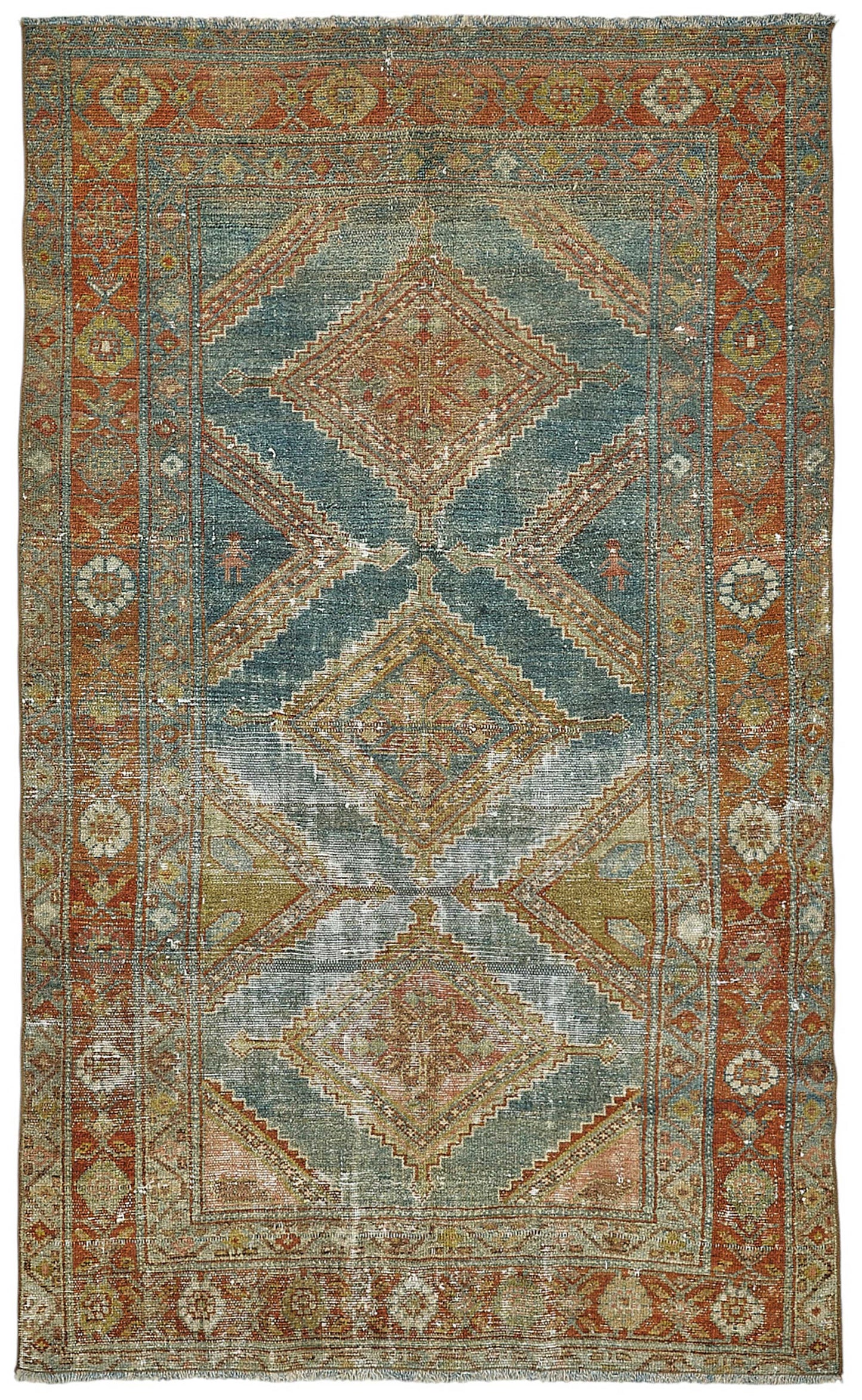 4x6 Antique Persian Heriz Rug - 50083