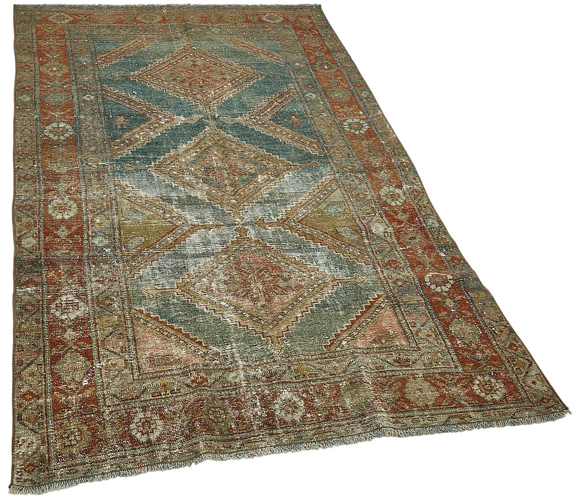 4x6 Antique Persian Heriz Rug - 50083
