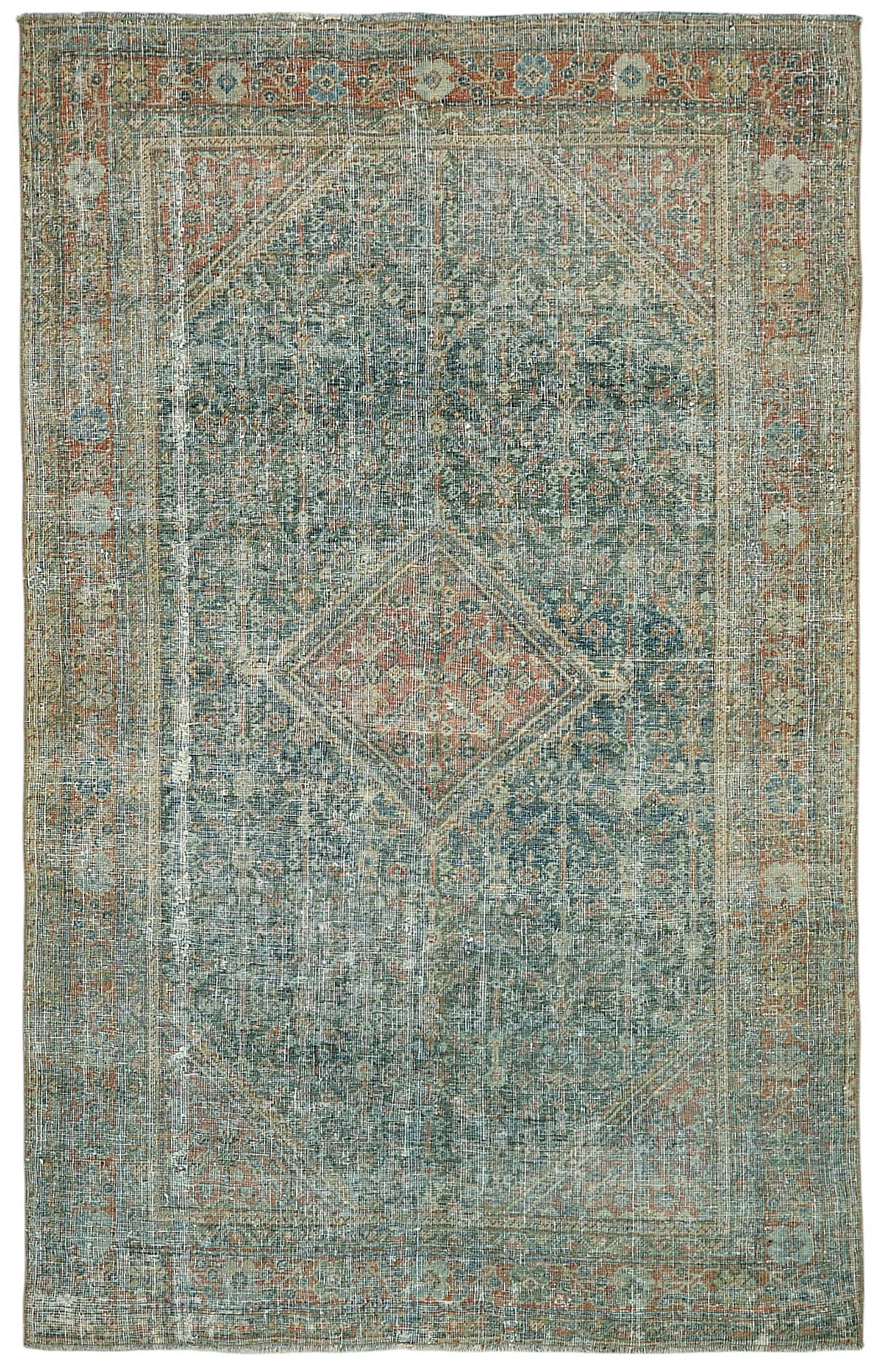4x6 Antique Persian Tabriz Rug - 50084