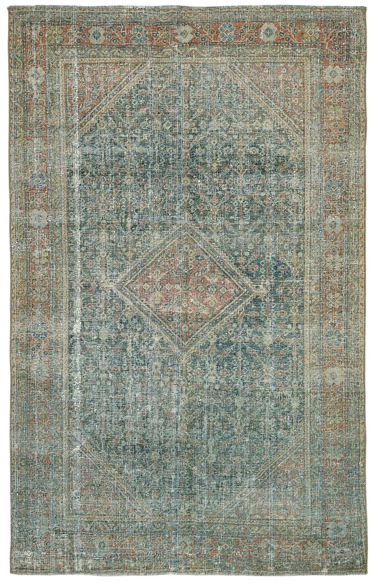 4x6 Antique Persian Tabriz Rug - 50084