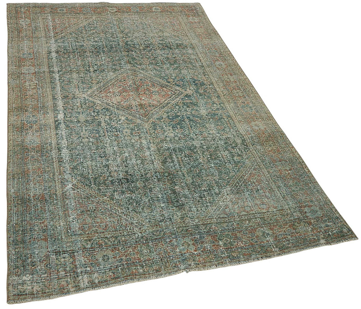 4x6 Antique Persian Tabriz Rug - 50084