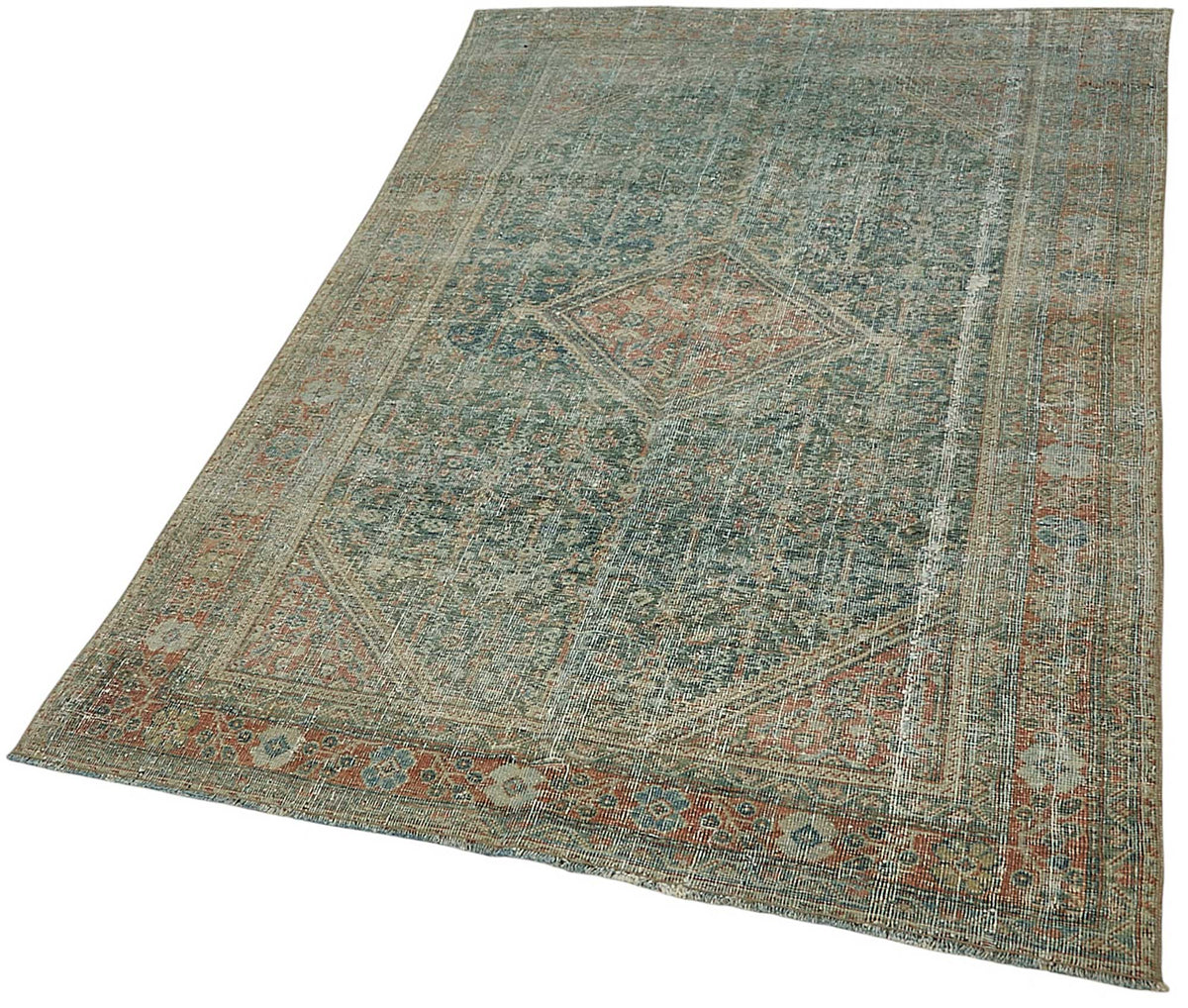 4x6 Antique Persian Tabriz Rug - 50084