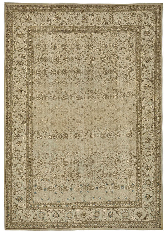 7x10 Antique Persian Tabriz Rug - 50088