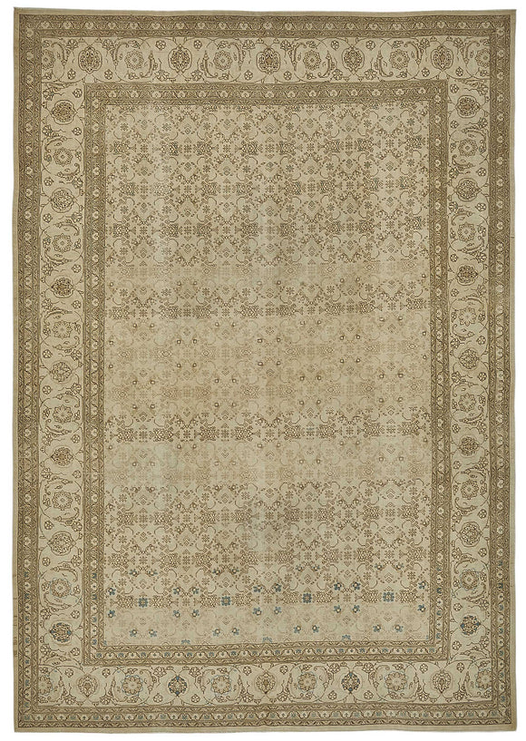 7x10 Antique Persian Tabriz Rug - 50088