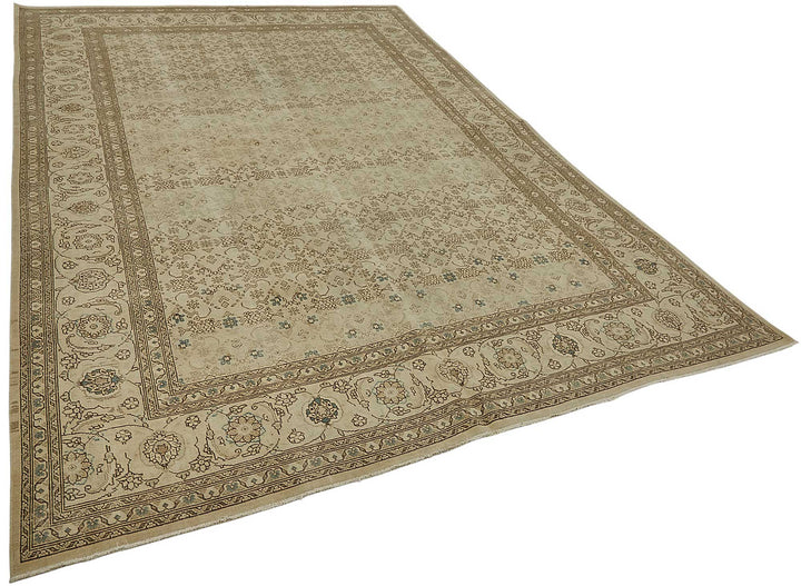 7x10 Antique Persian Tabriz Rug - 50088