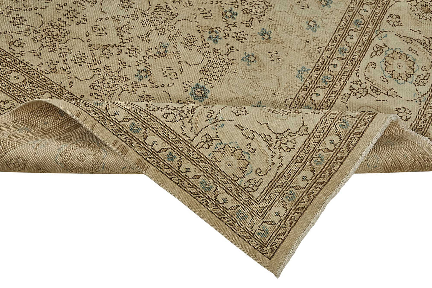 7x10 Antique Persian Tabriz Rug - 50088