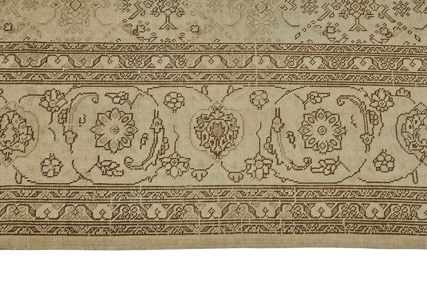 7x10 Antique Persian Tabriz Rug - 50088