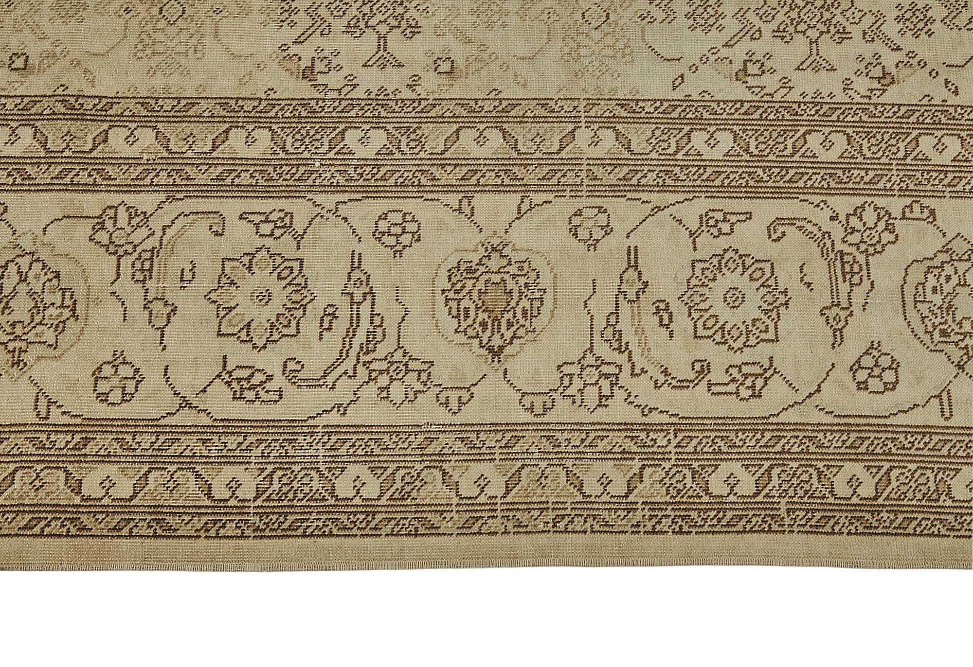 7x10 Antique Persian Tabriz Rug - 50088