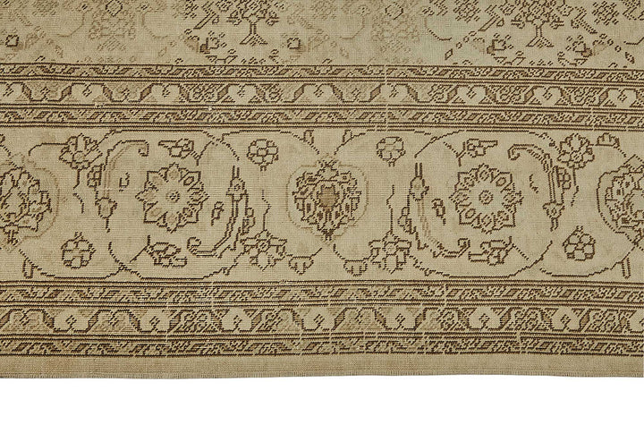 7x10 Antique Persian Tabriz Rug - 50088
