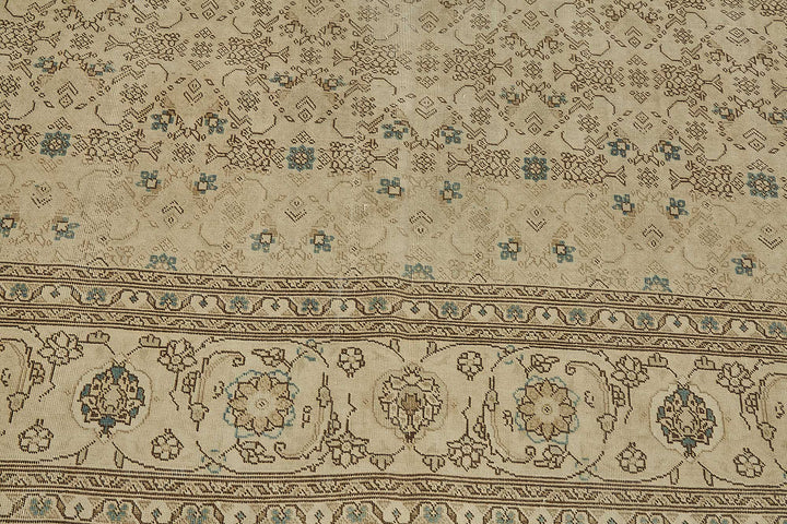 7x10 Antique Persian Tabriz Rug - 50088