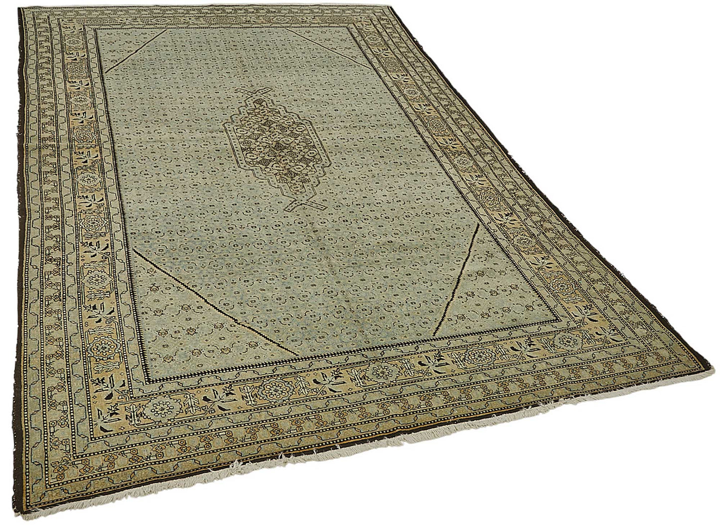 6x8 Antique Persian Tabriz Rug - 50089