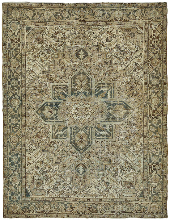 8x10 Antique Persian Heriz Rug - 50092