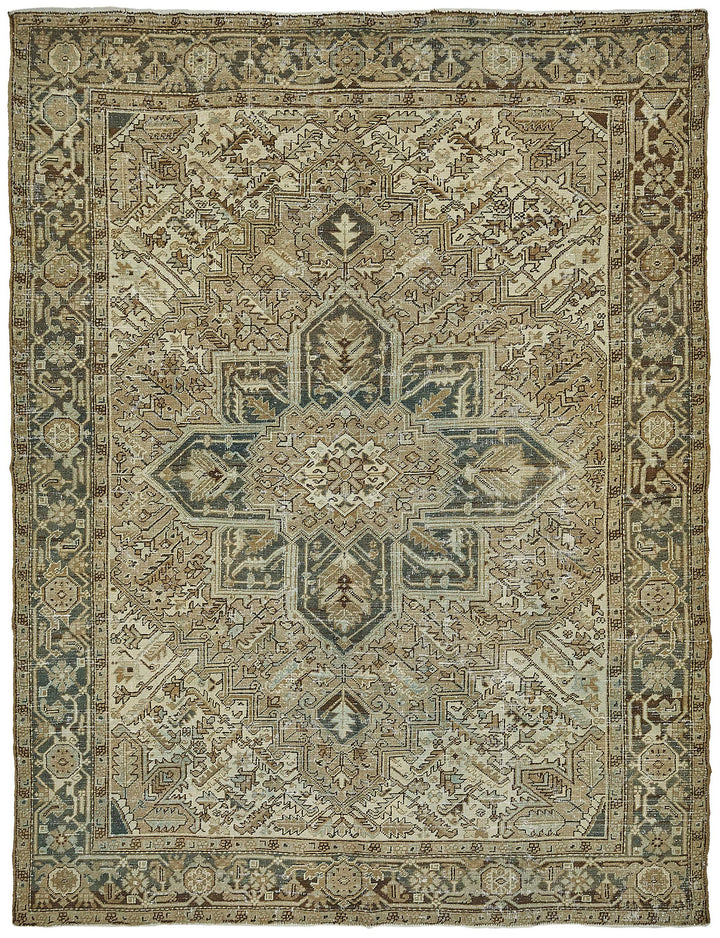 8x10 Antique Persian Heriz Rug - 50092