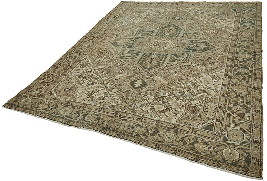 8x10 Antique Persian Heriz Rug - 50092