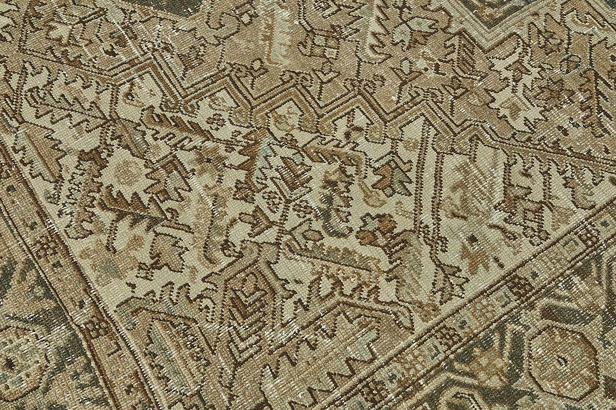 8x10 Antique Persian Heriz Rug - 50092