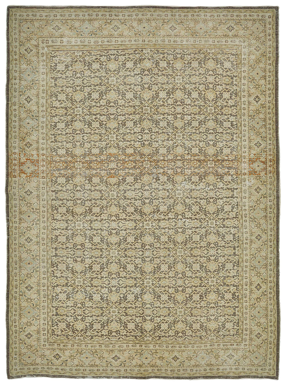 8x10 Antique Persian Tabriz Rug - 50094