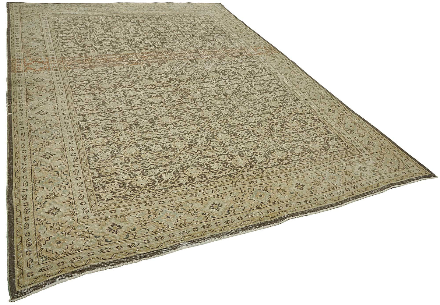 8x10 Antique Persian Tabriz Rug - 50094