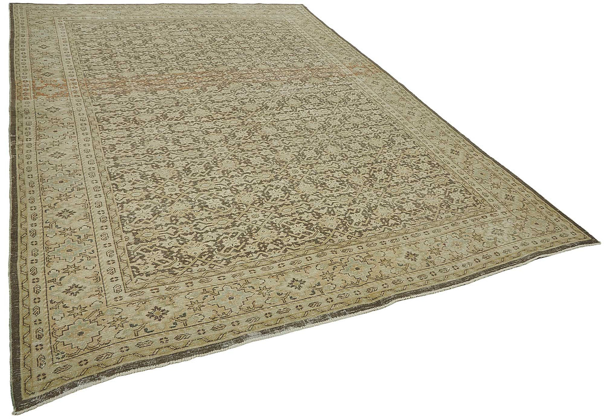 8x10 Antique Persian Tabriz Rug - 50094