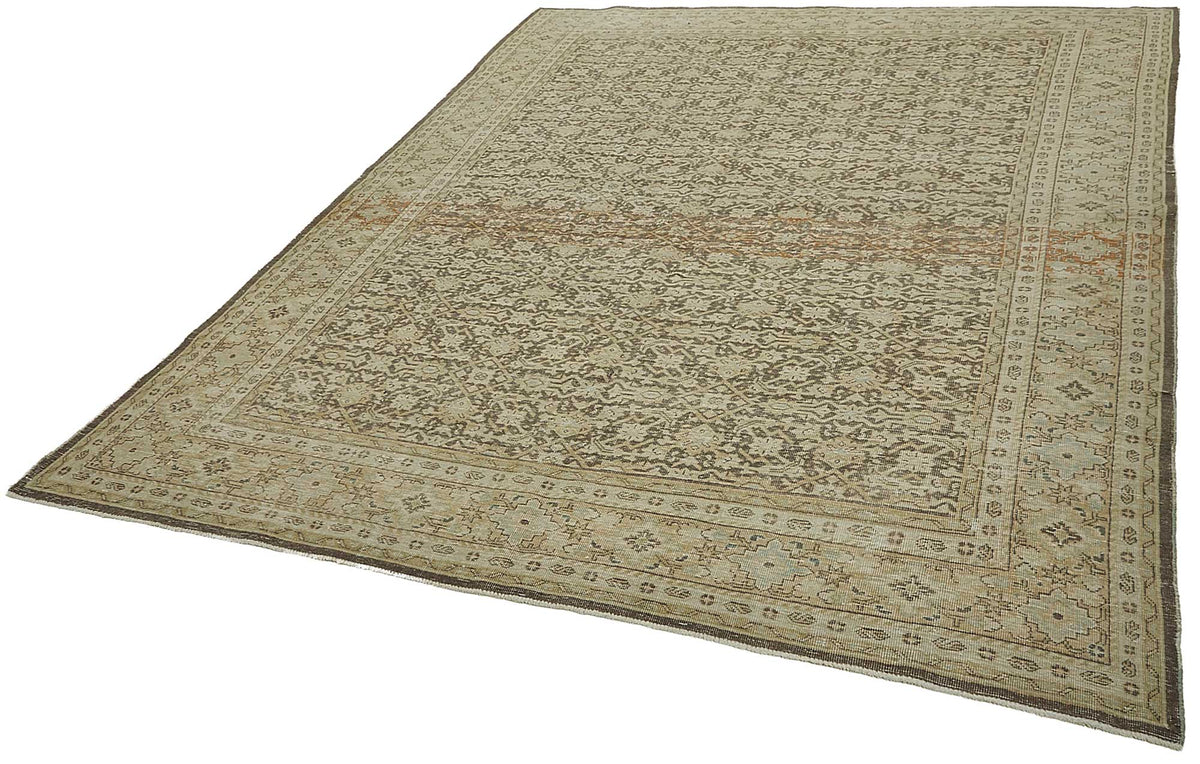 8x10 Antique Persian Tabriz Rug - 50094