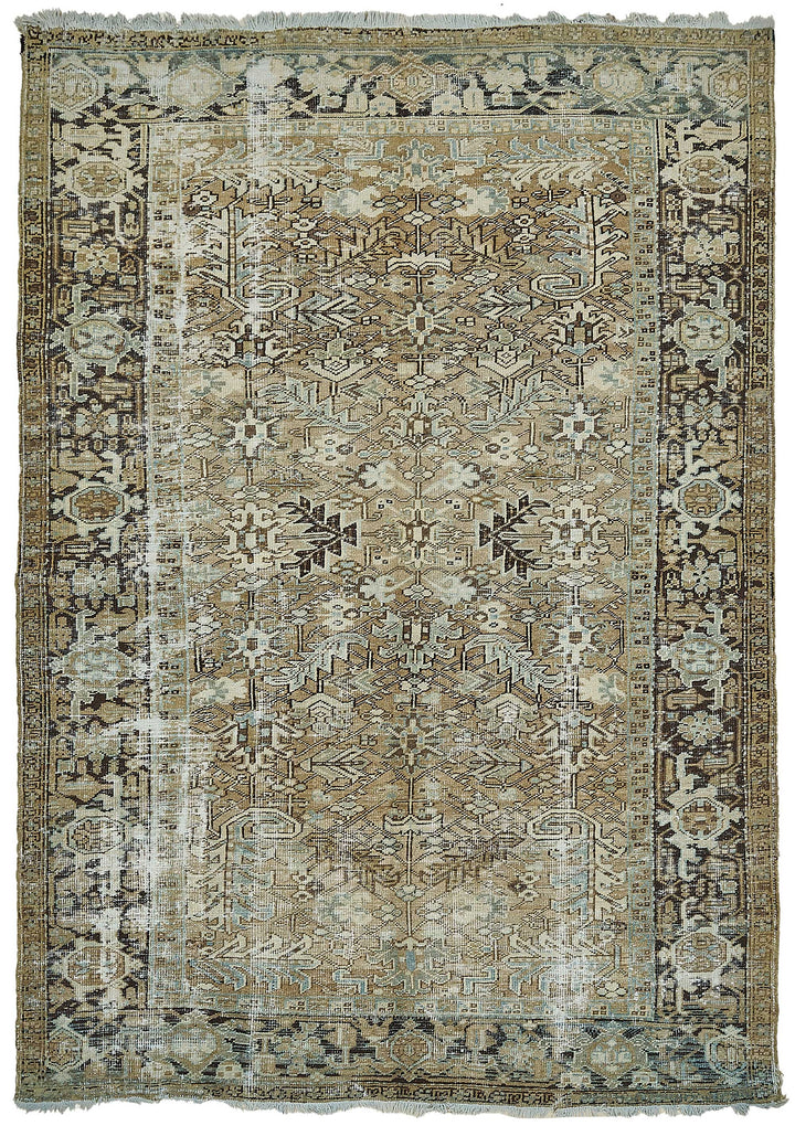 7x10 Antique Persian Heriz Rug - 50095