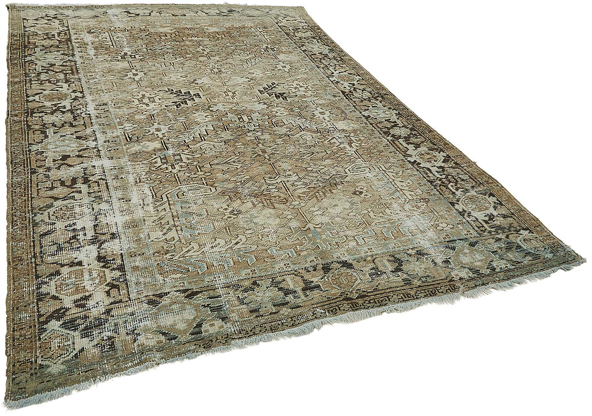 7x10 Antique Persian Heriz Rug - 50095