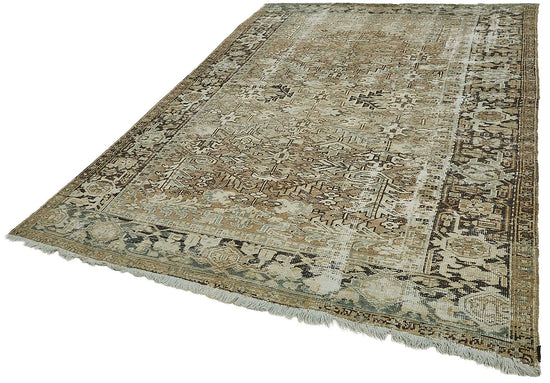 7x10 Antique Persian Heriz Rug - 50095