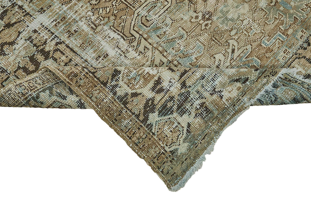 7x10 Antique Persian Heriz Rug - 50095