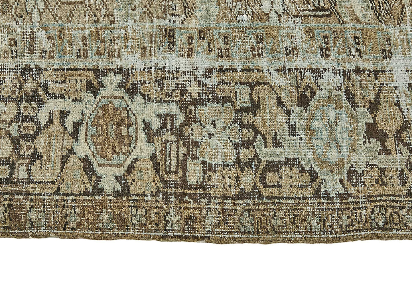 7x10 Antique Persian Heriz Rug - 50095