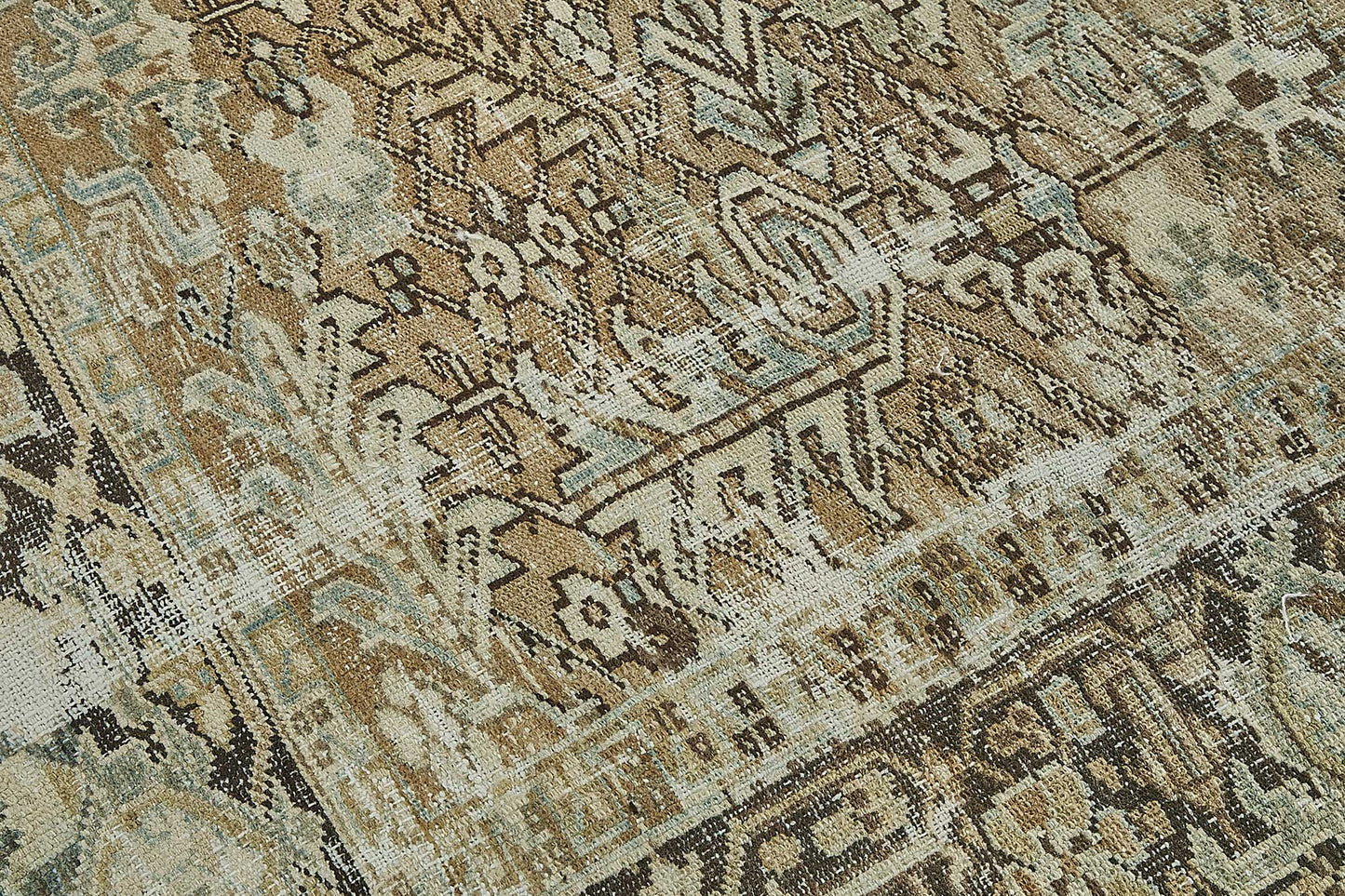7x10 Antique Persian Heriz Rug - 50095
