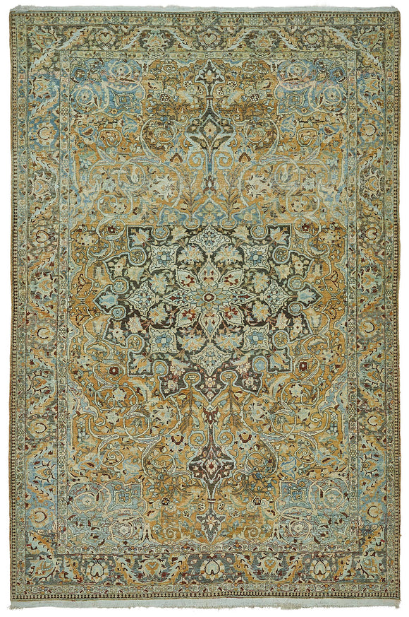 7x10 Antique Persian Kerman Rug - 50098