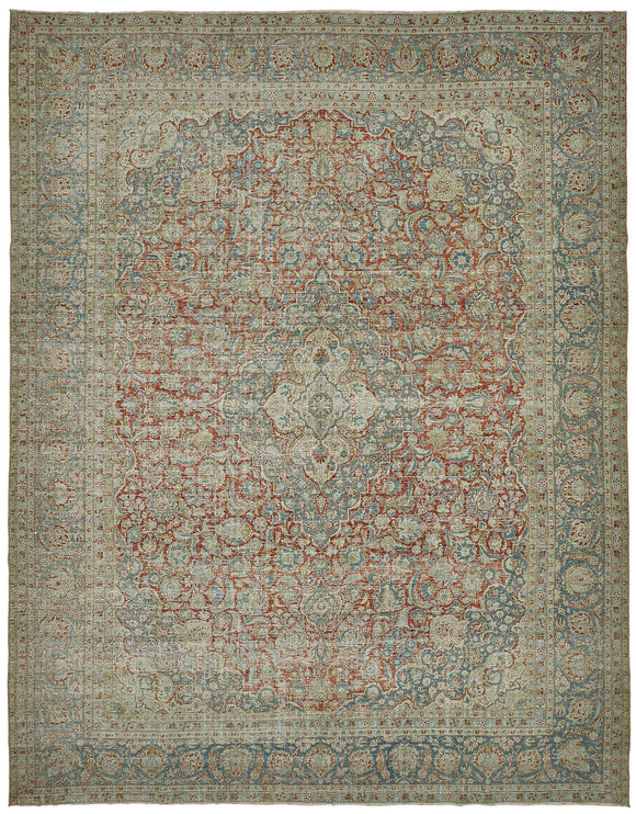 10x13 Antique Persian Kerman Rug - 50102