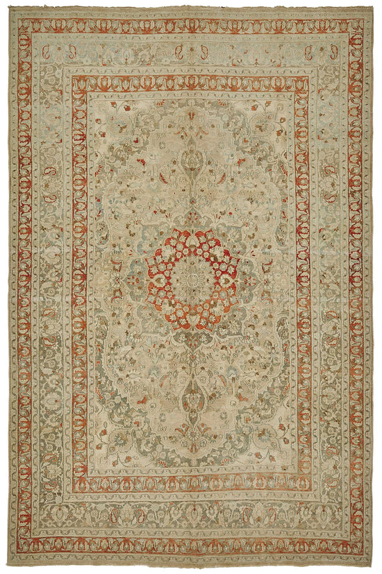 7x11 Antique Persian Kerman Rug - 50108