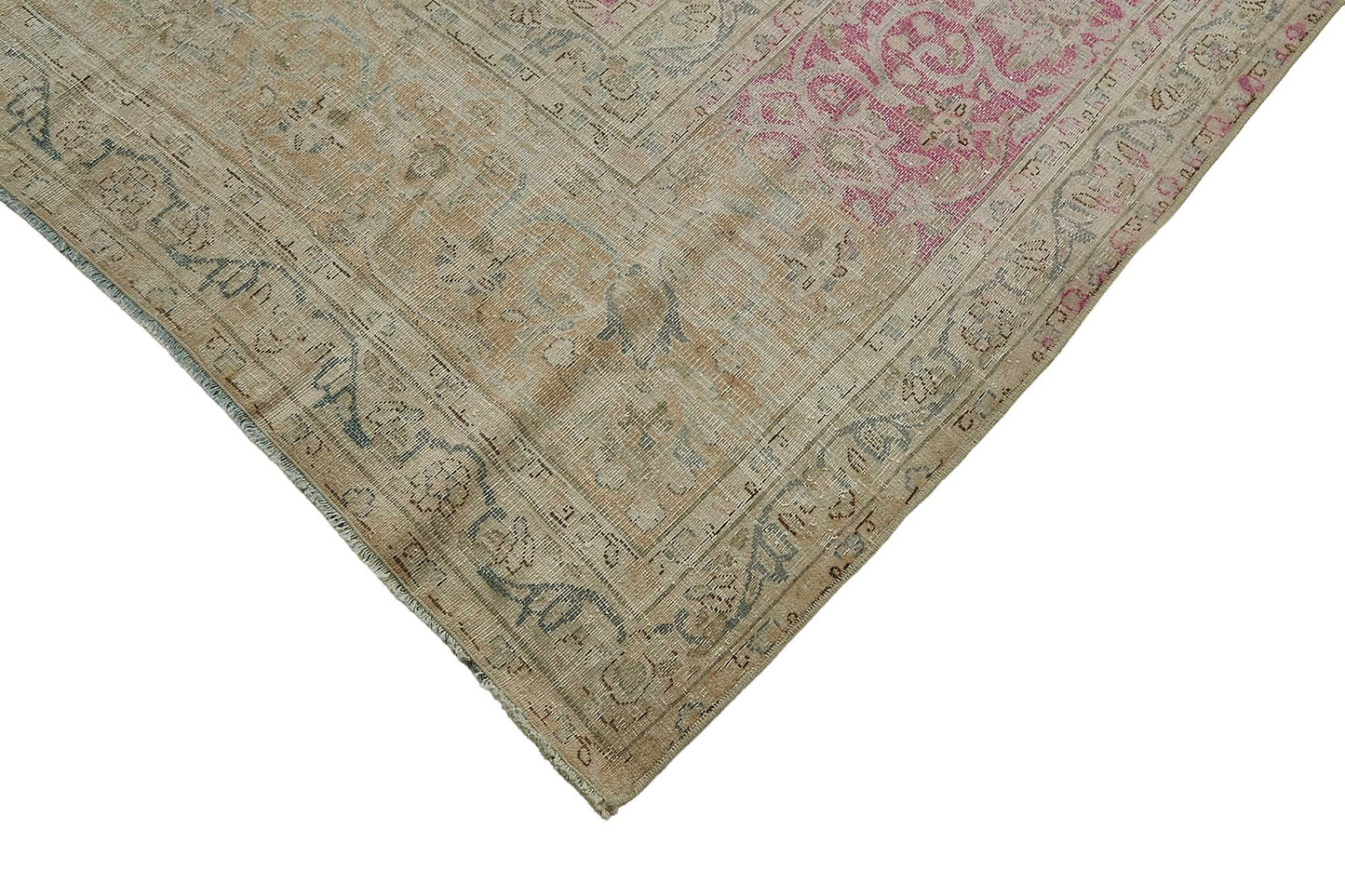 9x13 Beige Antique Persian Tabriz Rug - 50110