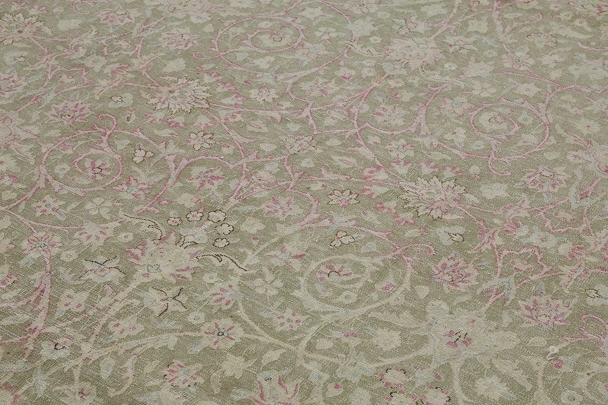 9x13 Beige Antique Persian Tabriz Rug - 50110