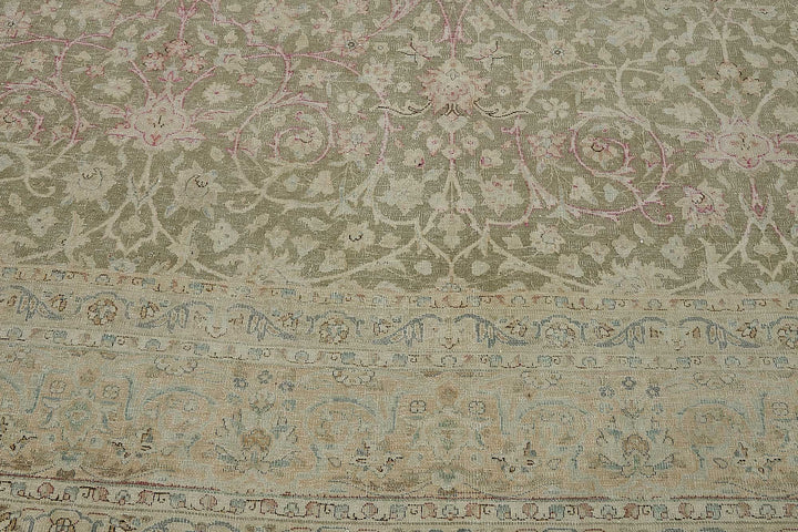 9x13 Beige Antique Persian Tabriz Rug - 50110