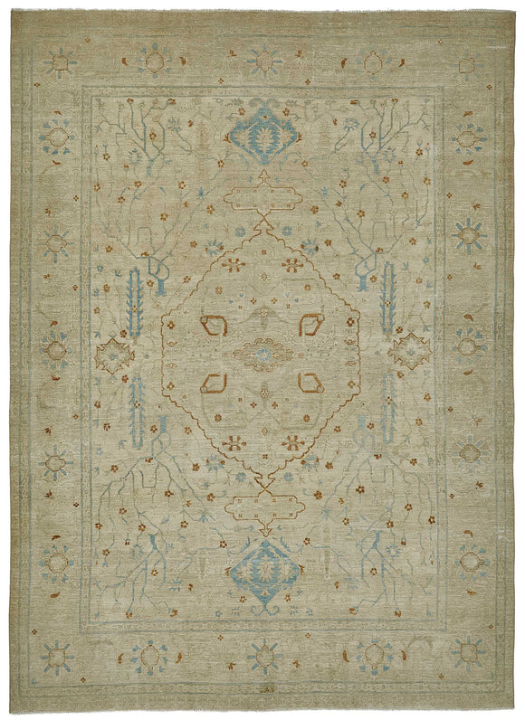 9x12 Beige Antique Persian Tabriz Rug - 50111