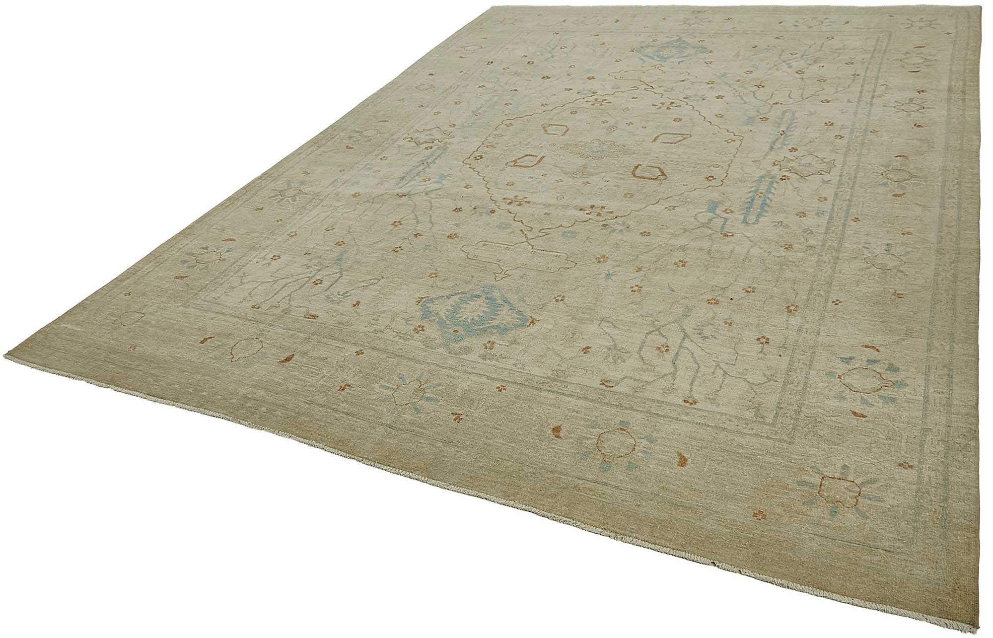 9x12 Beige Antique Persian Tabriz Rug - 50111