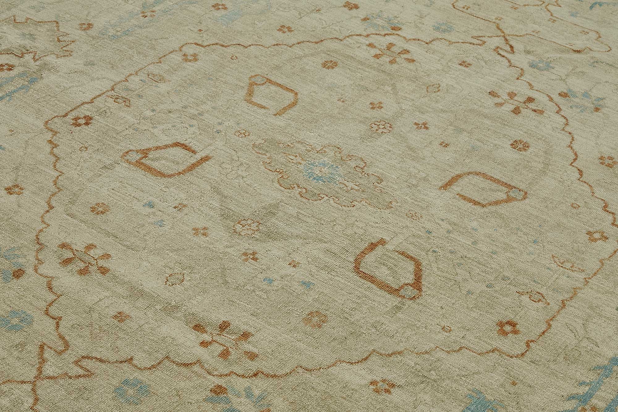 9x12 Beige Antique Persian Tabriz Rug - 50111