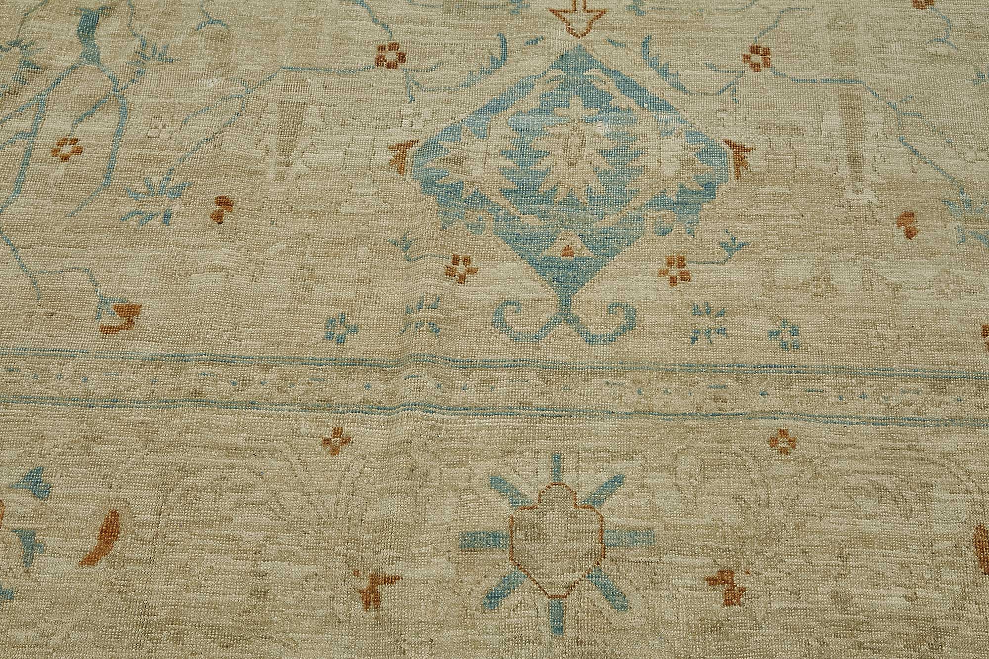 9x12 Beige Antique Persian Tabriz Rug - 50111