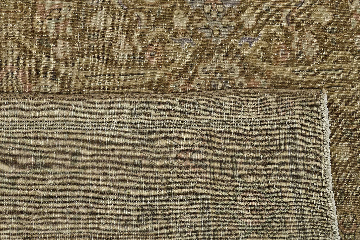 7x9 Beige Antique Persian Bijar Rug - 50113