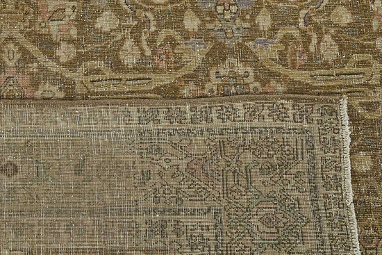 7x9 Beige Antique Persian Bijar Rug - 50113
