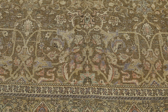 7x9 Beige Antique Persian Bijar Rug - 50113