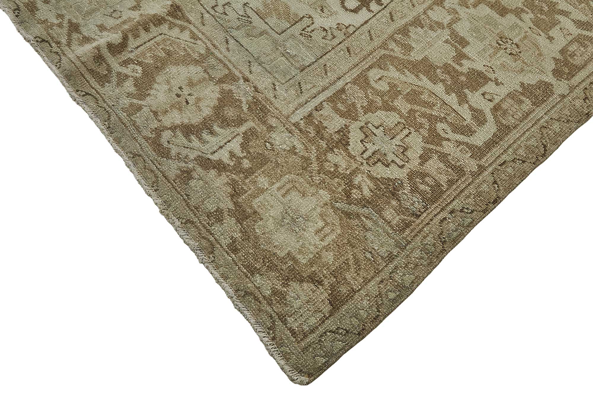 9x13 Beige Antique Persian Heriz Rug - 50114