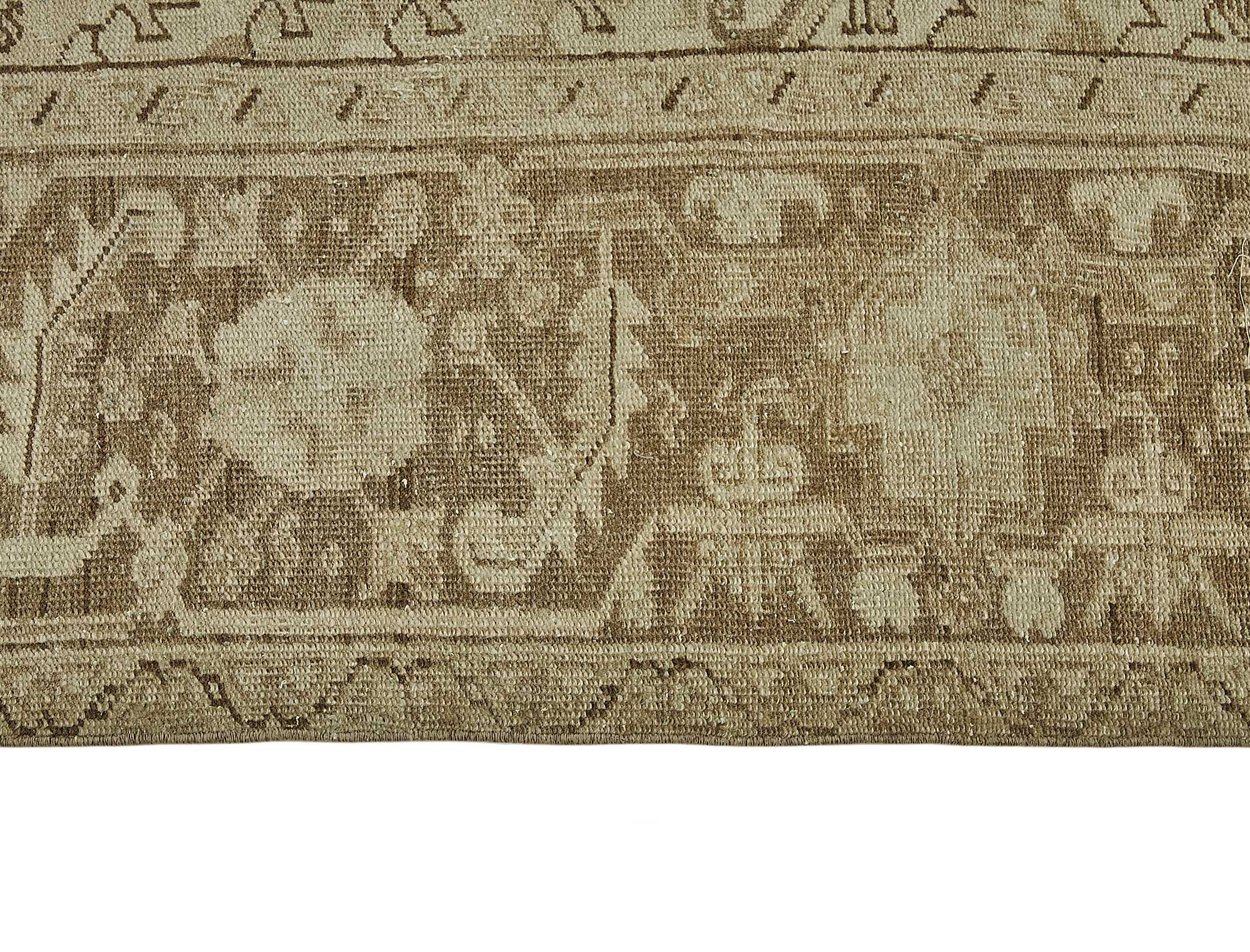 9x13 Beige Antique Persian Heriz Rug - 50114