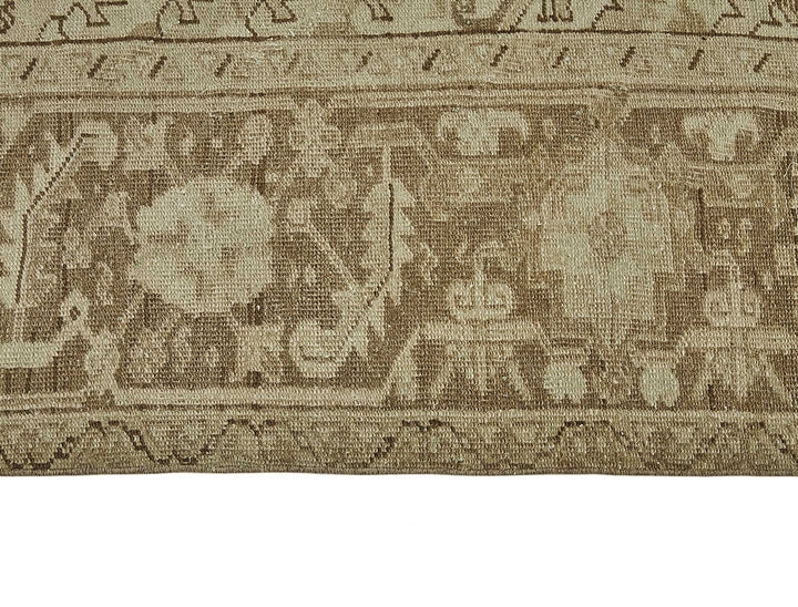 9x13 Beige Antique Persian Heriz Rug - 50114